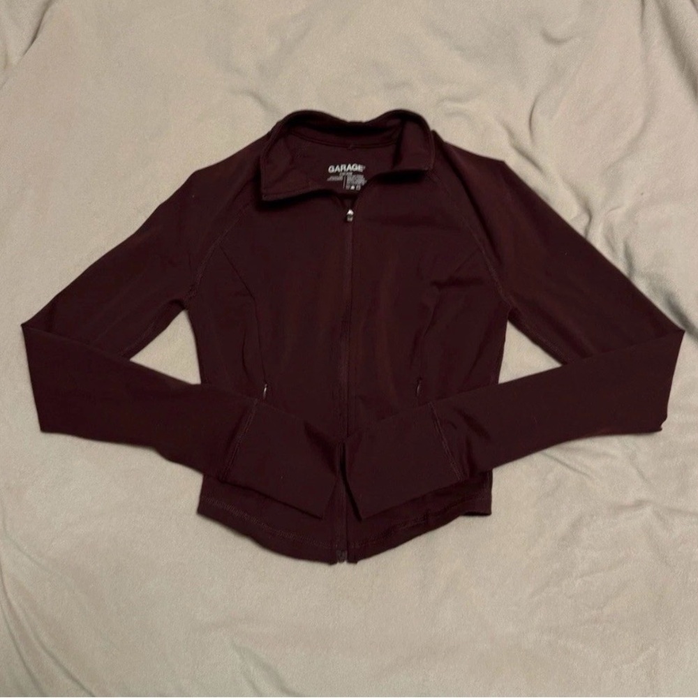Garage burgundy workout jacket